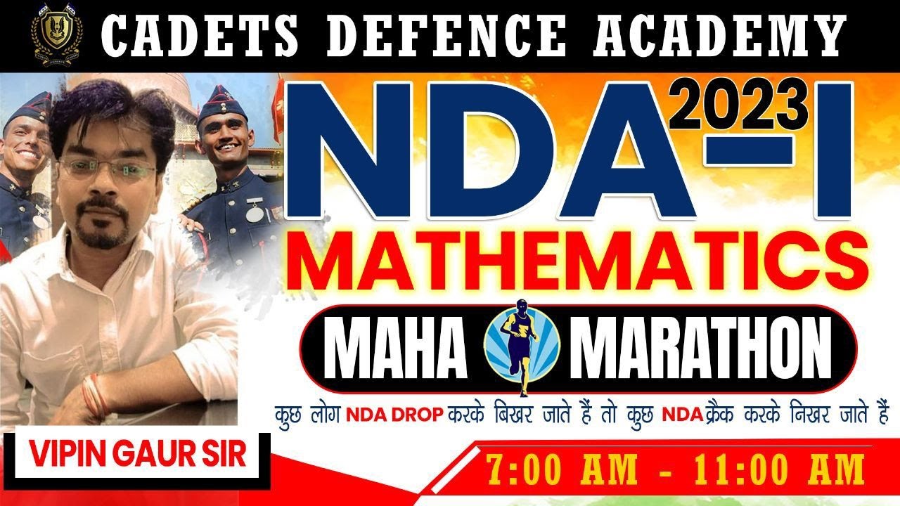 NDA1 2023 maths maha marathon -01 by Vipin Gaur Sir | NDA Maths Classes | NDA 1 2023 maths Mock test