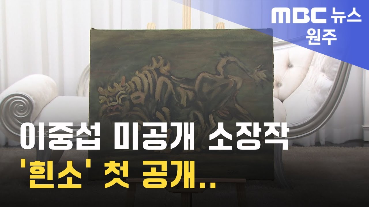2024. 7. 25 [원주MBC] 이중섭 미공개 소장작 '흰소' 첫 공개..