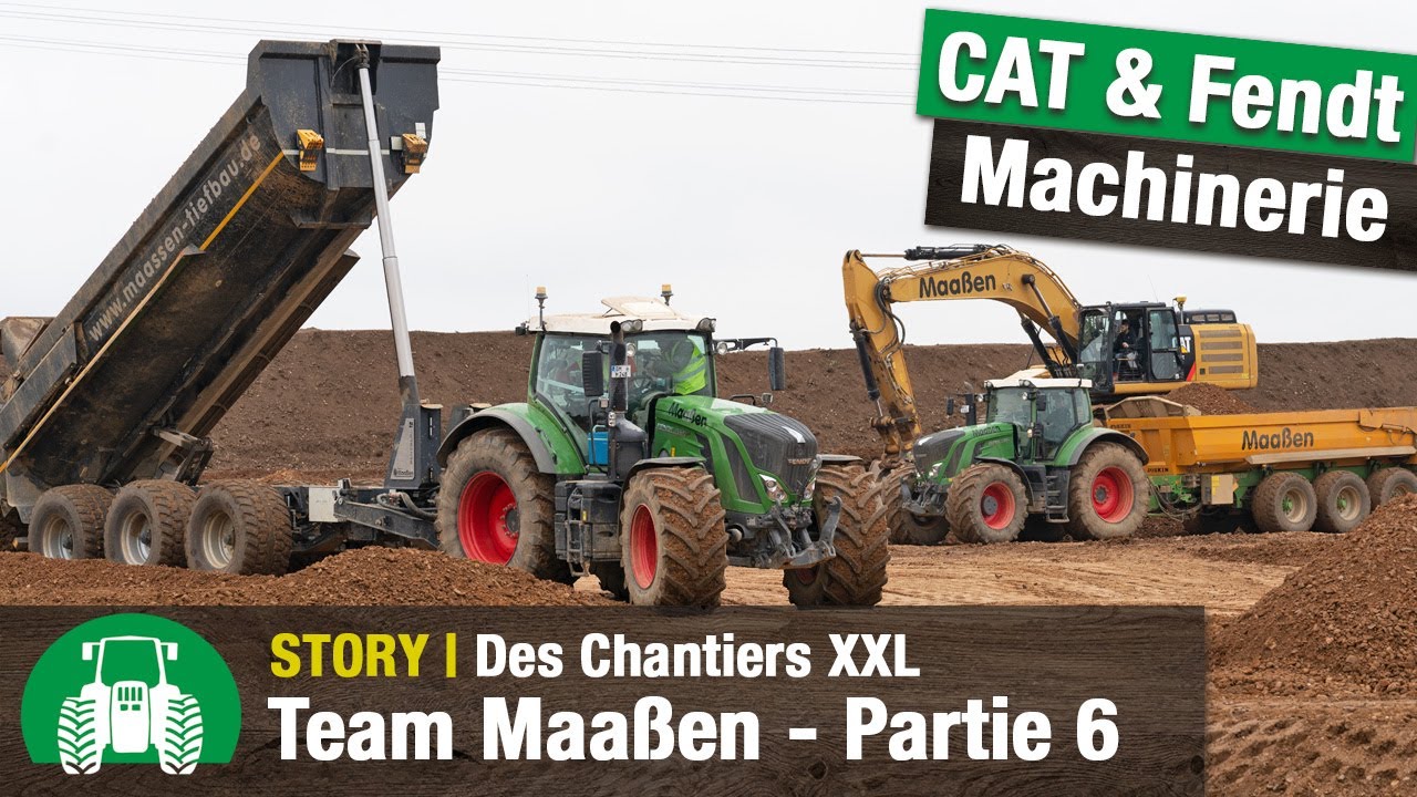 Terrassement et g&eacute;nie civil Maa&szlig;en partie 6 | Pelle CAT 352F & John Deere Speed-dozer  | Tracteurs