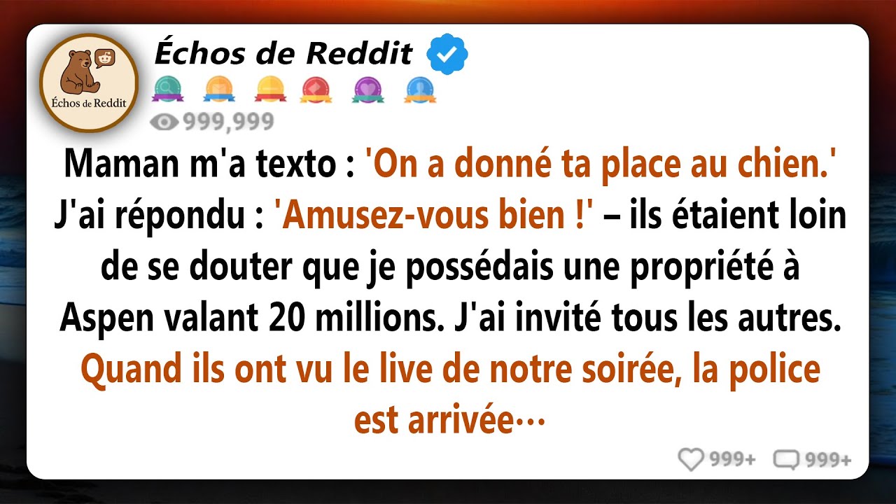 Maman m'a envoyé un texto : 