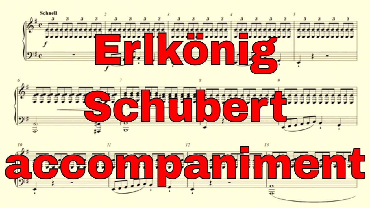 Erlkönig – Schubert – accompaniment in E minor - Erlkönig accompaniment