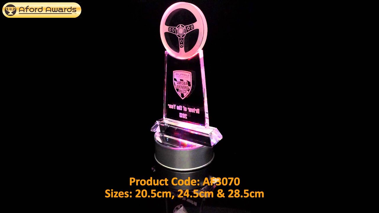 AF3070 - Glass Steering Wheel Trophy - Aford Awards