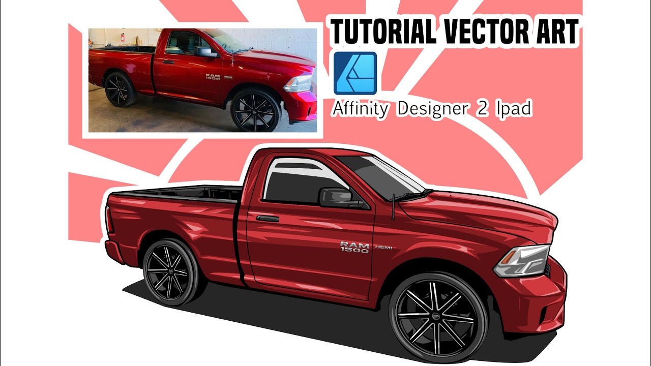 How to make Vector car | Affinity designer 2 Ipad - Speed drawing