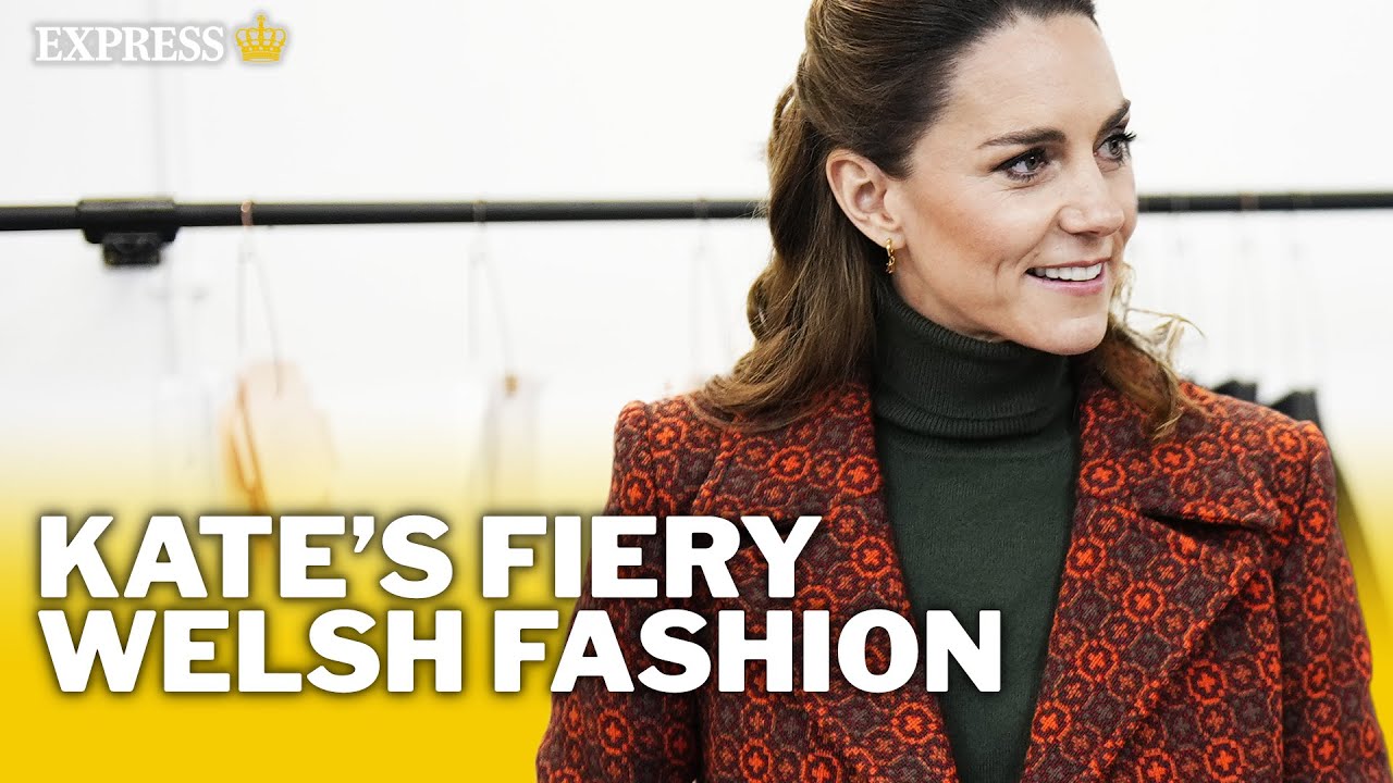 Princess Kate BEAMS in stylish orange wool as she celebrates Welsh fashion industry