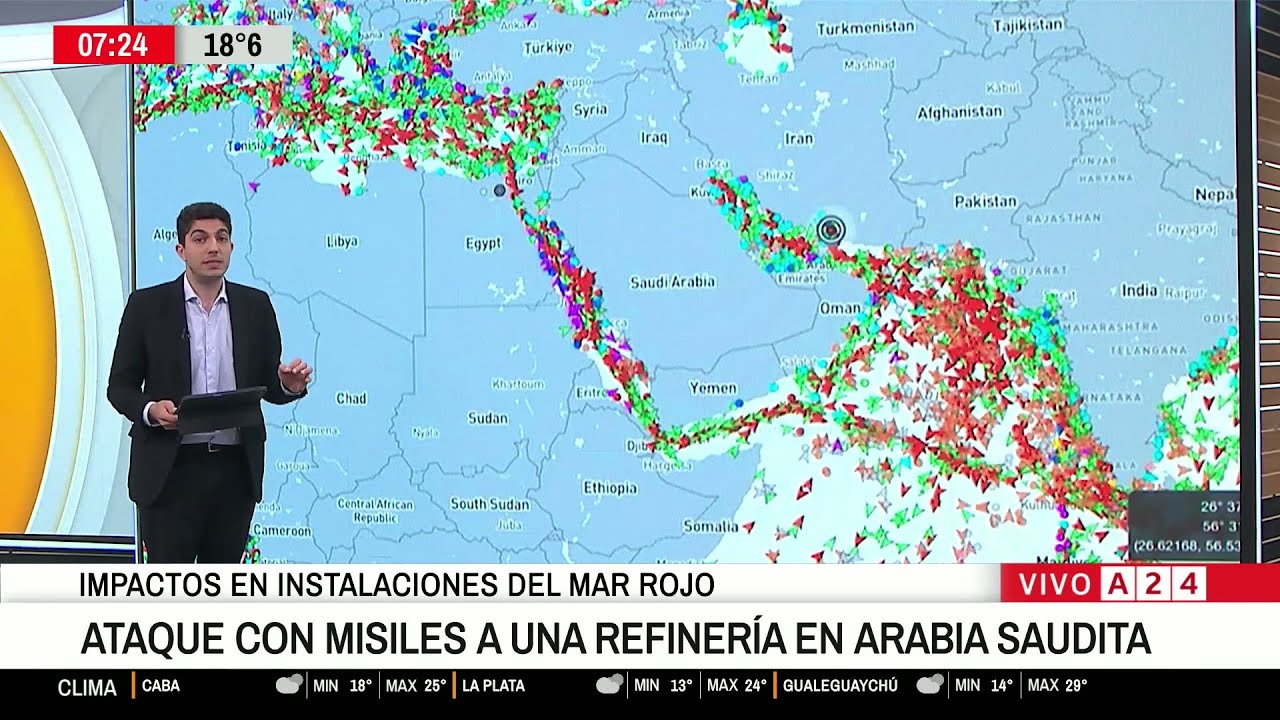 🔴 ATAQUE CON MISILES A UNA REFINERÍA EN ARABIA SAUDITA: IMPACTO EN INSTALACIONES DEL MAR ROJO