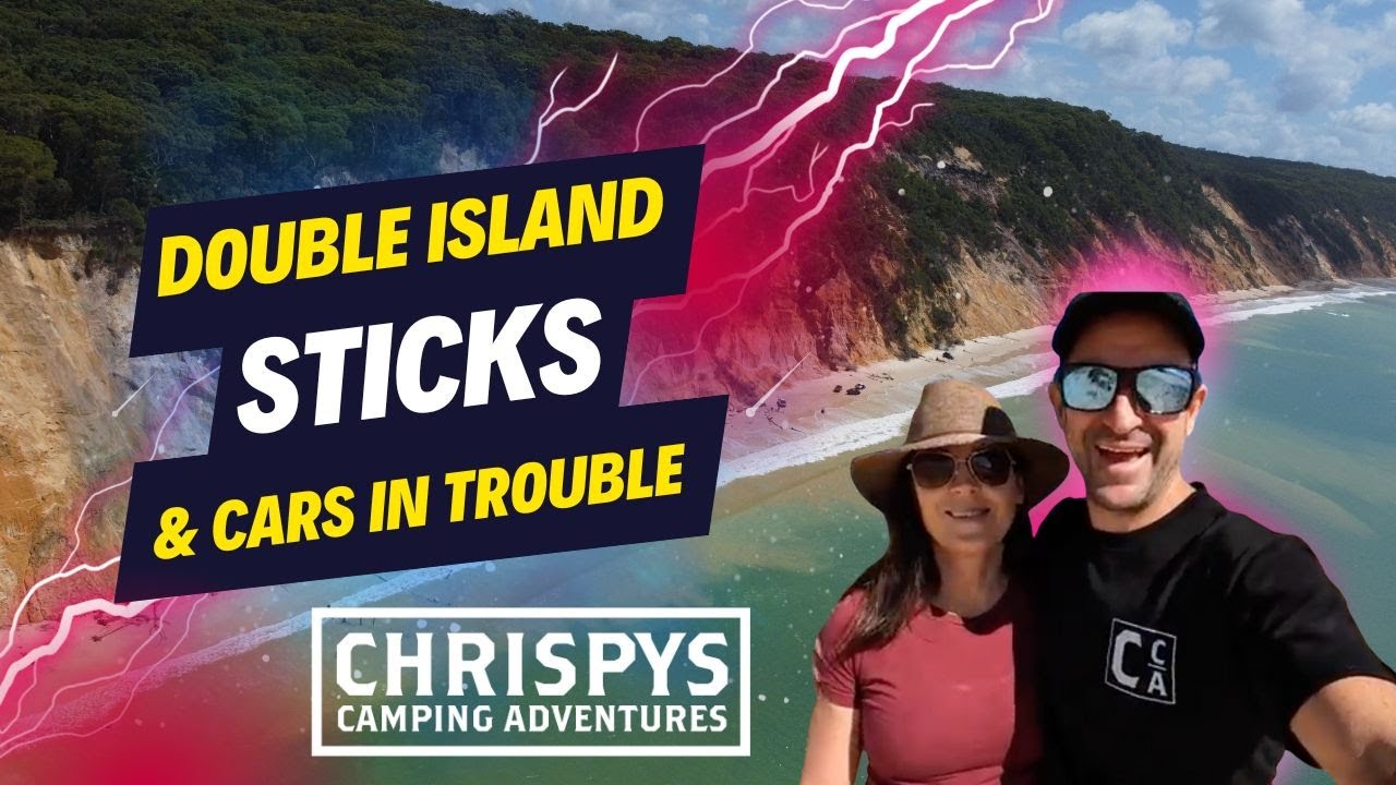 Double Island Point - The Sticks, land slides and cars in trouble on the beach