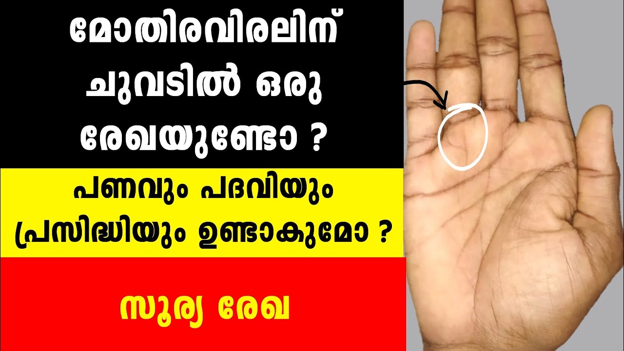 സൂര്യരേഖ,ഹസ്തരേഖാ ശാസ്ത്രം, Hasta Rekha Sastram Malayalam, Surya Rekha Palmistry Malayalam