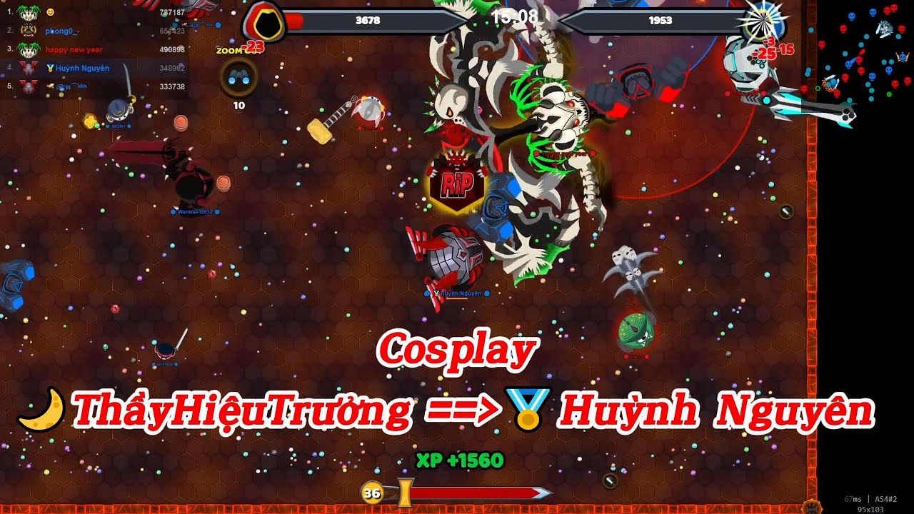 Evowars.io #706 : 🌙ThầyHiệuTrưởng Cosplay 🏅Huỳnh Nguyên Rank 88 - Lv 36 Vs Lv 38 Ăn hôi ngon quá :))