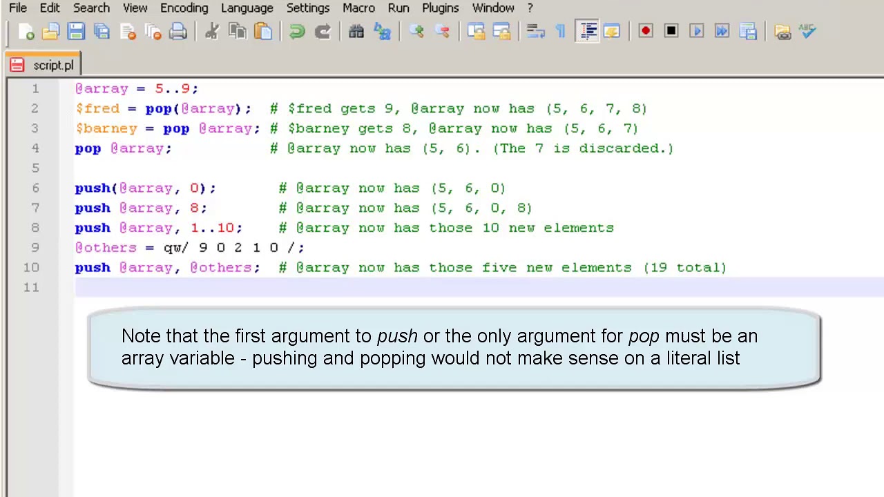 Perl tutorial: Lists and Arrays (Lesson 2)