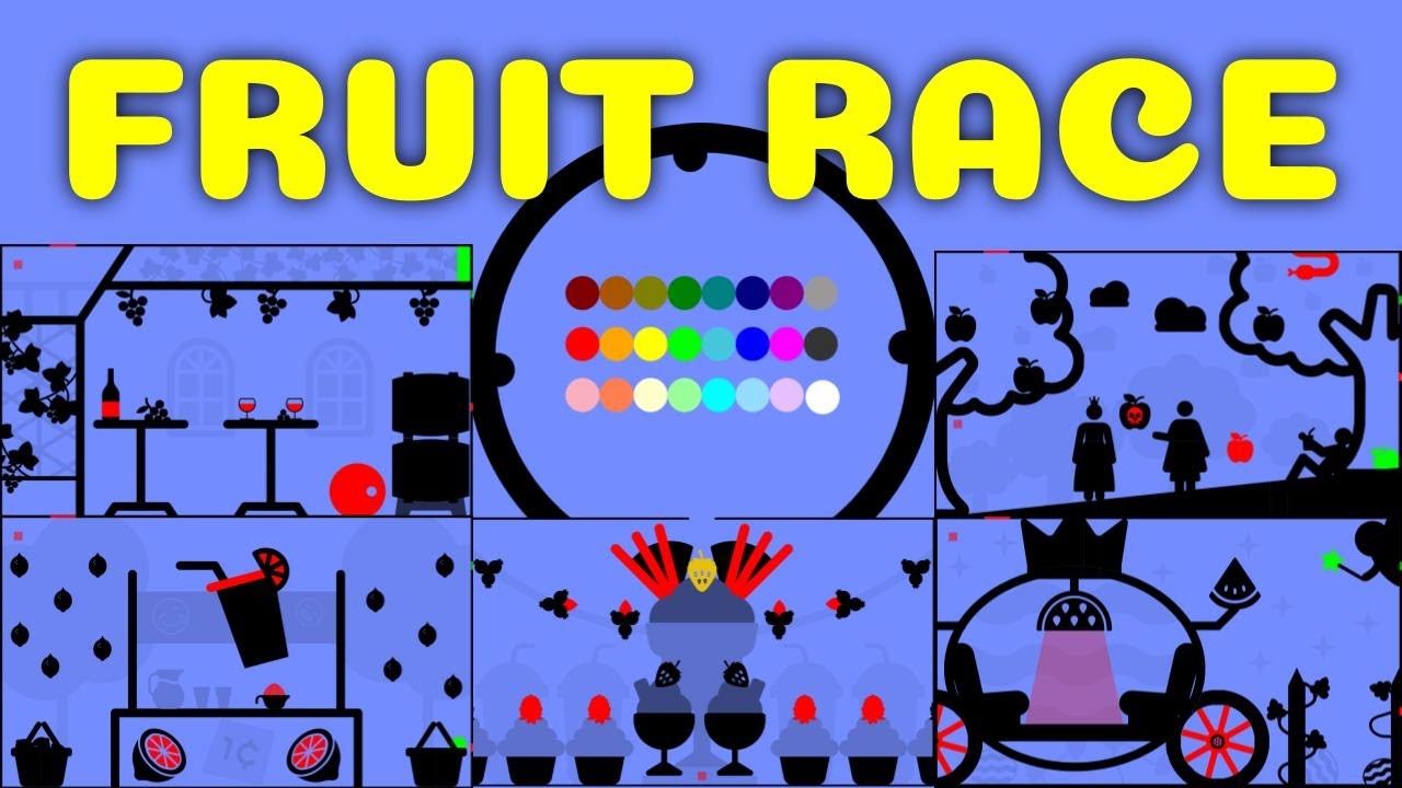 24 Marble Race EP. 64: Fruit Race (by Algodoo)