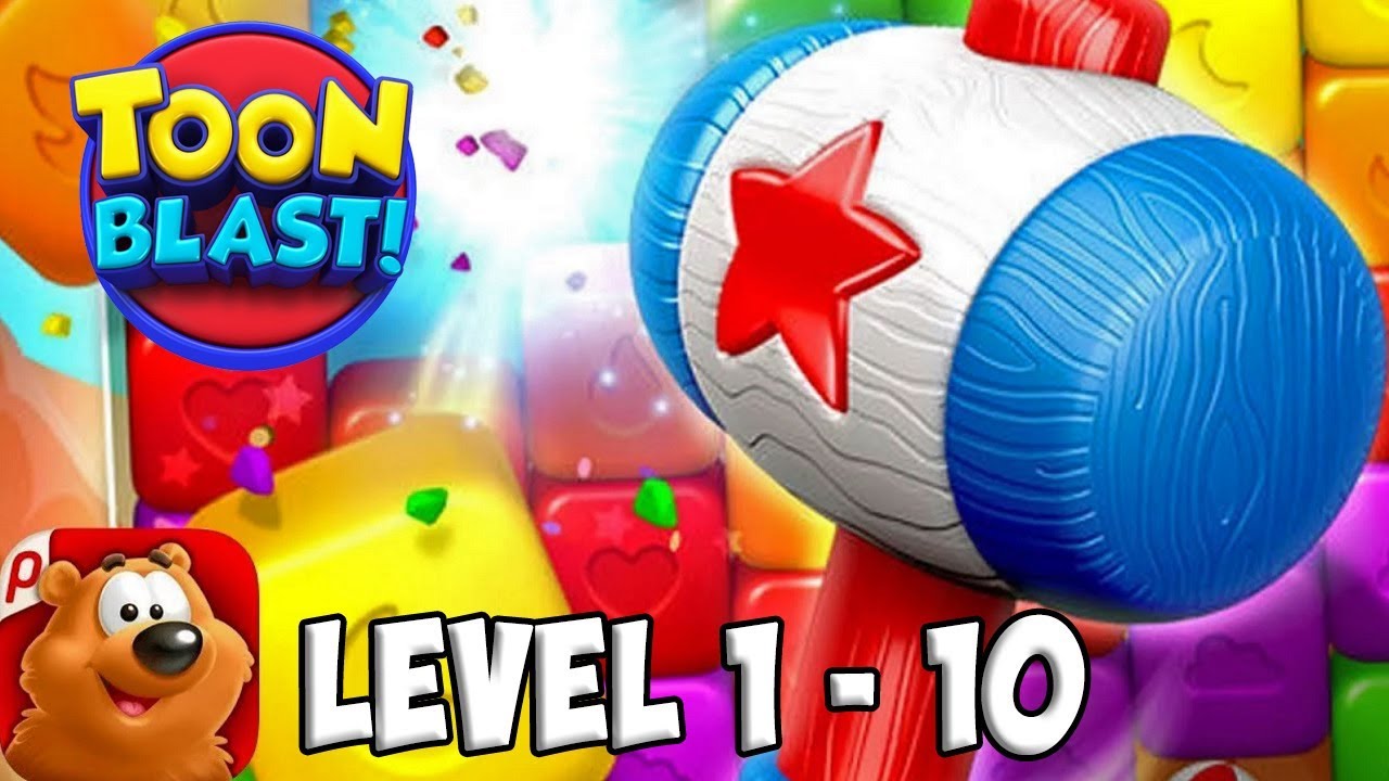 Toon Blast level 1 - 10 HD