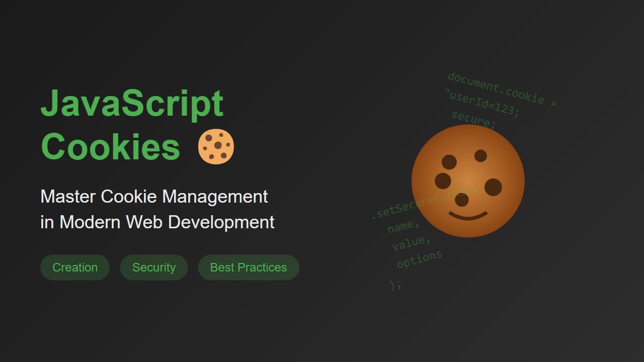 JavaScript Cookies Explained: Beginner's Guide to Setting, Getting, & Security