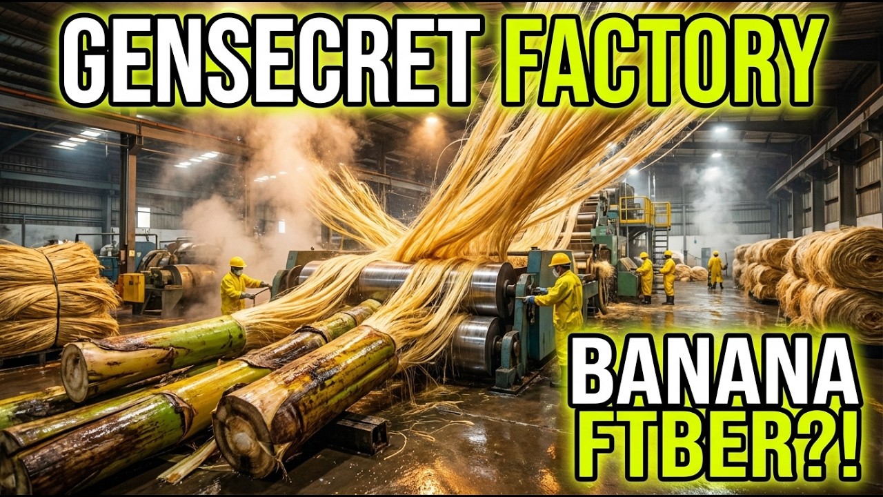Inside the GenSecret Factory of Banana Fiber 🍌 | How Banana Trees Are Turned Into Fiber