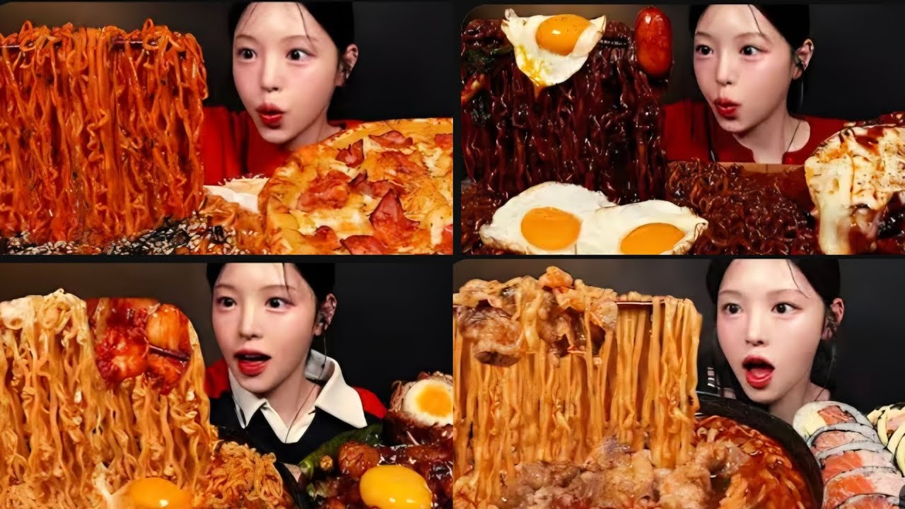 ASMR MUKBANG |Boki VS Ramen 2x 🍜 🍝  