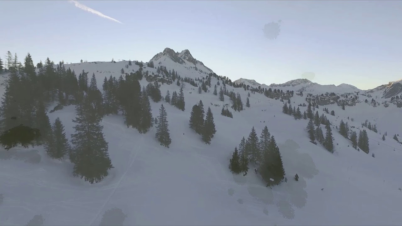 Drohnenflug beim K&ouml;rbersee in Vorarlberg, Bregenzerwald