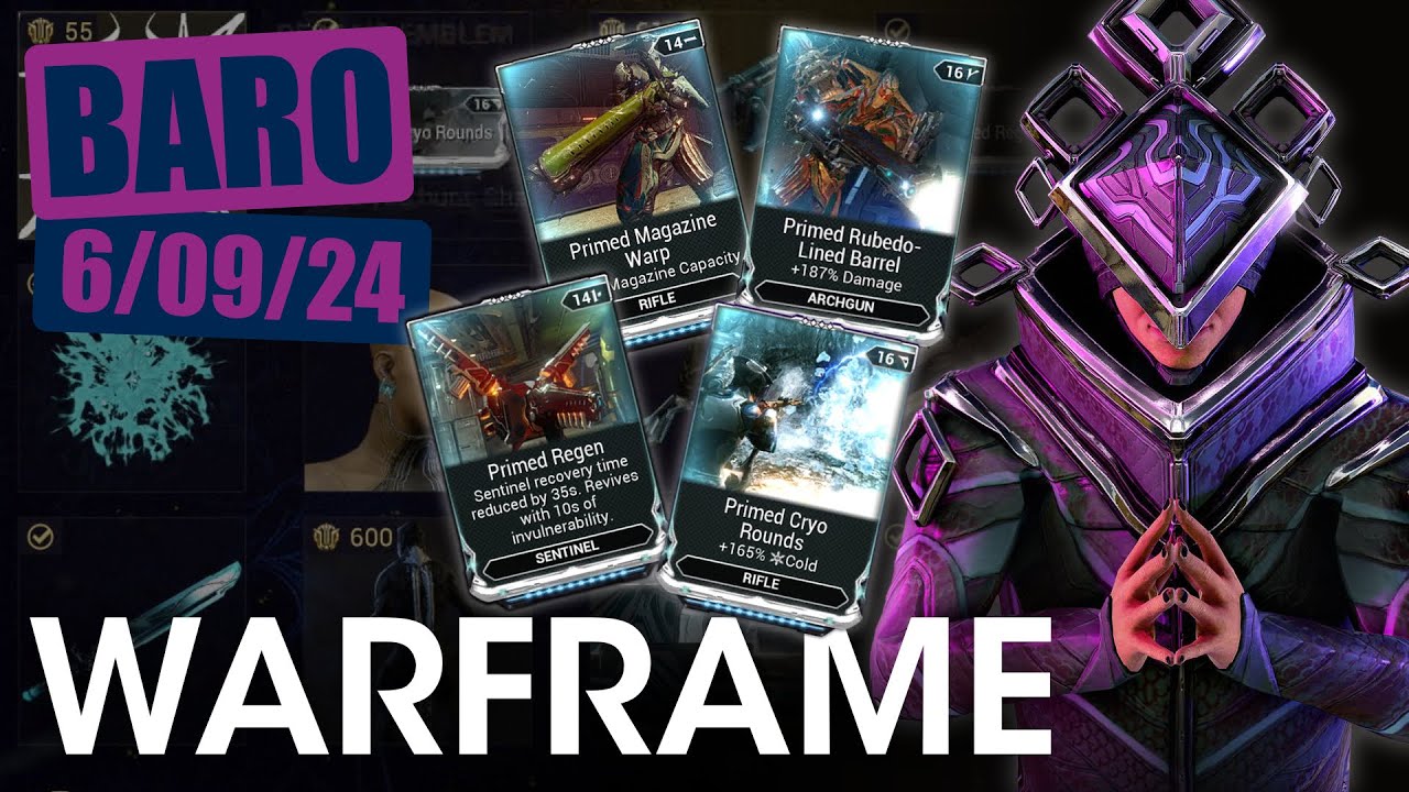Baro Ki'Teer Location & Inventory 6 September 2024 - Warframe