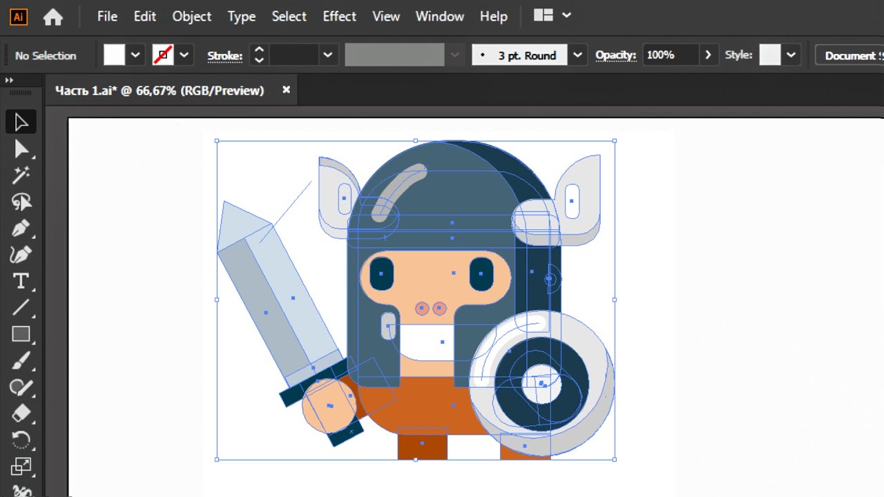 Как Я Рисую ПЕРСОНАЖА Для 2D Игр / Adobe Illustrator Создание Игр