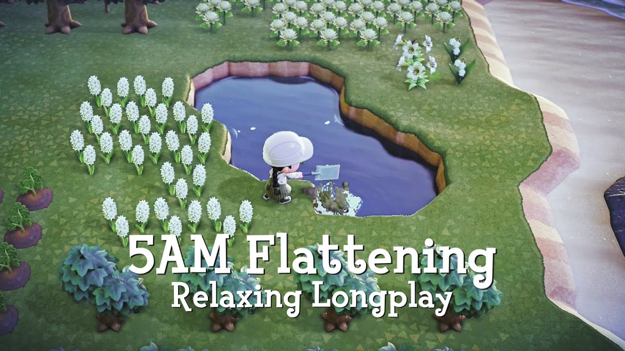 あつ森 居心地の良い午前5時のBGMで更地作業|  | 5am flattening ACNH Relaxing Longplay (No Commentary)