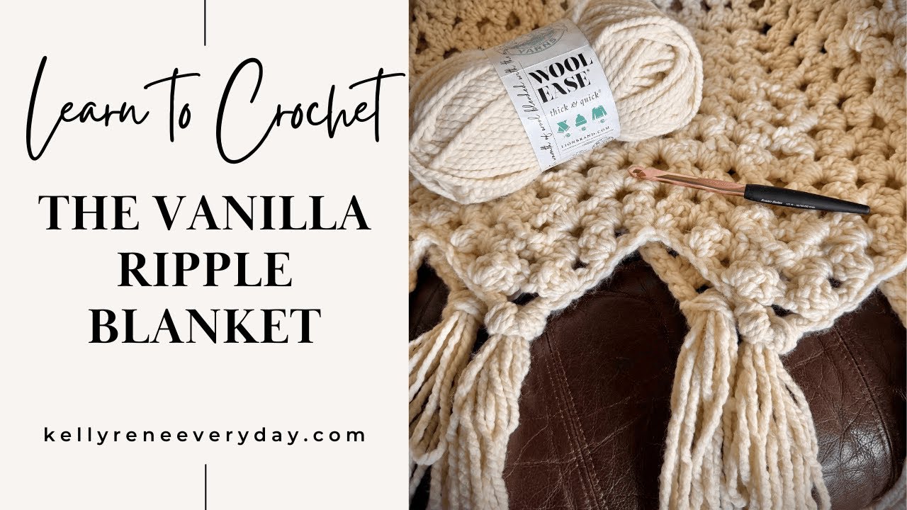 Vanilla Ripple Crochet Blanket | EASY & FAST