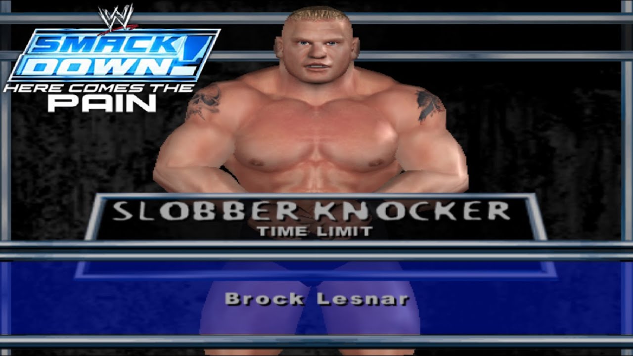 Brock Lesnar Slobber Knocker - WWE Smackdown! Here Comes The Pain