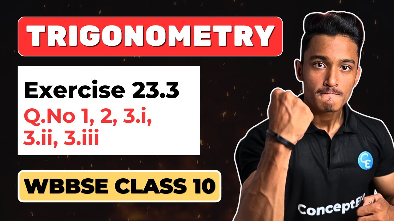 Lec 11 CH23 | Trigonometric Ratios and Identities | Ex 23.3 Q.No 1, 2, 3.i, 3.ii, & 3.iii