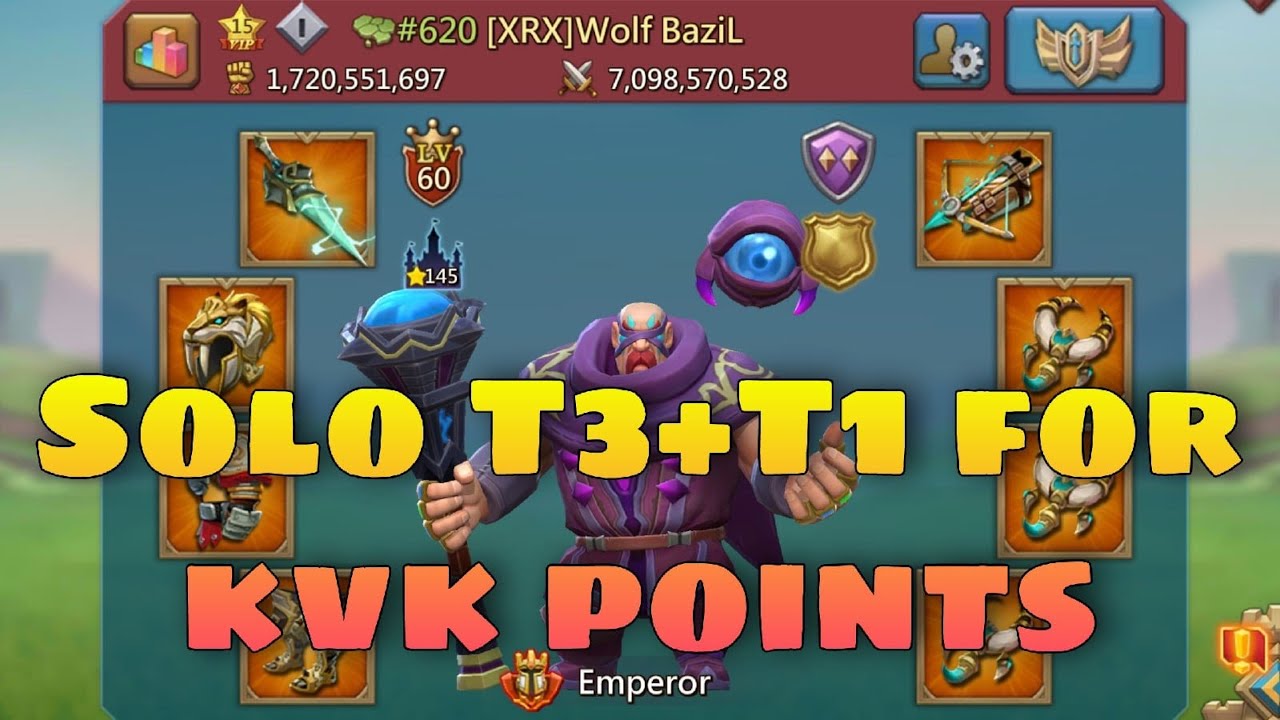 Lords Mobile - Wolf Bazil solo 13m troops using T3+T1 leaderless marches!