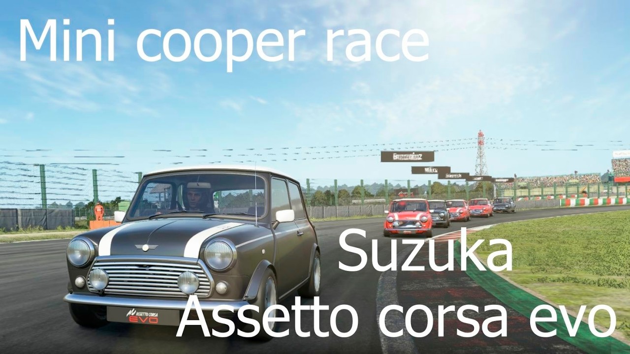Mini cooper race at Suzuka #assettocorsaevo #simracing #gameplay #onboard #mugello #simagic