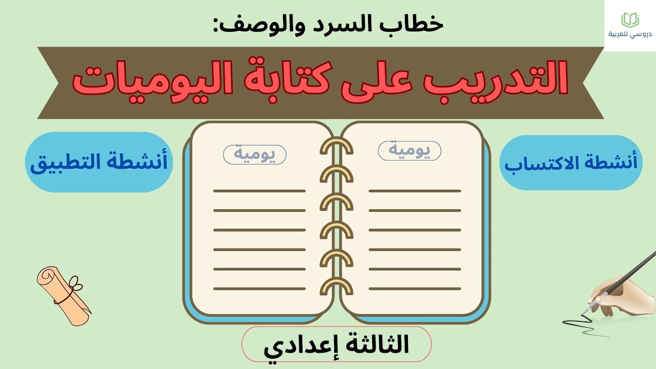 كتابة اليوميات الثالثة إعدادي