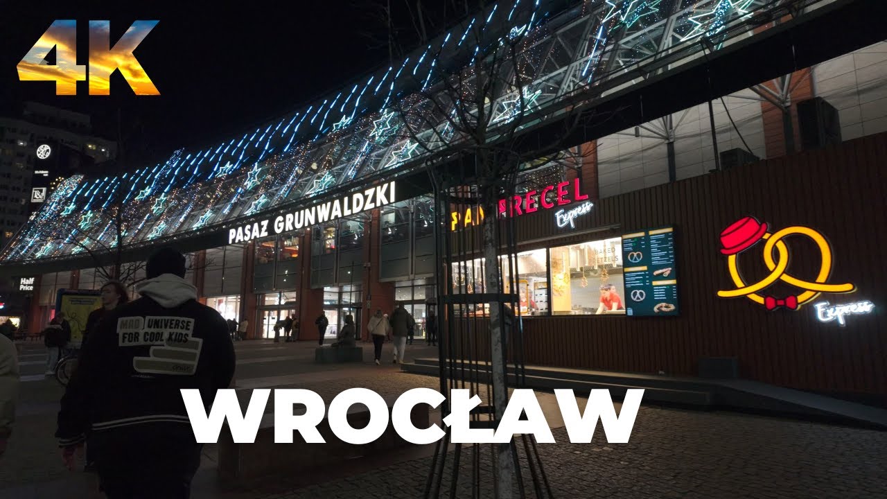 Friday night walk I Old Town I Cathedral Island  Wrocław 4K