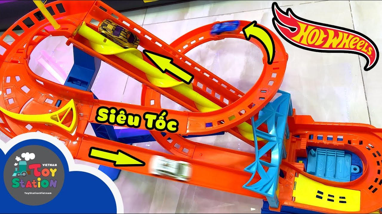 Đường tàu lượn siêu tốc Bánh Nóng, Hot Wheels mới nhất cho năm 2022, rất thỏa mãn ToyStation 701