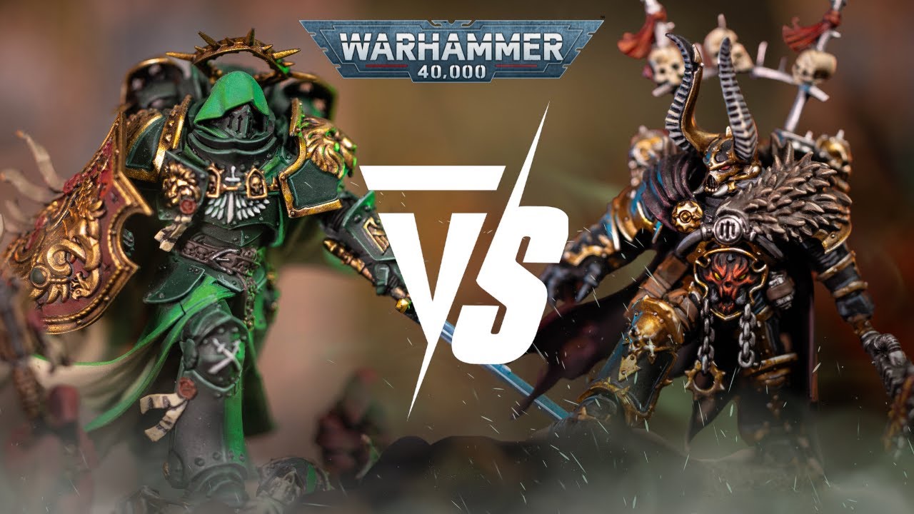 NEW Dark Angels Vs NEW Chaos Space Marines: 2000pts Warhammer 40K Battle Report