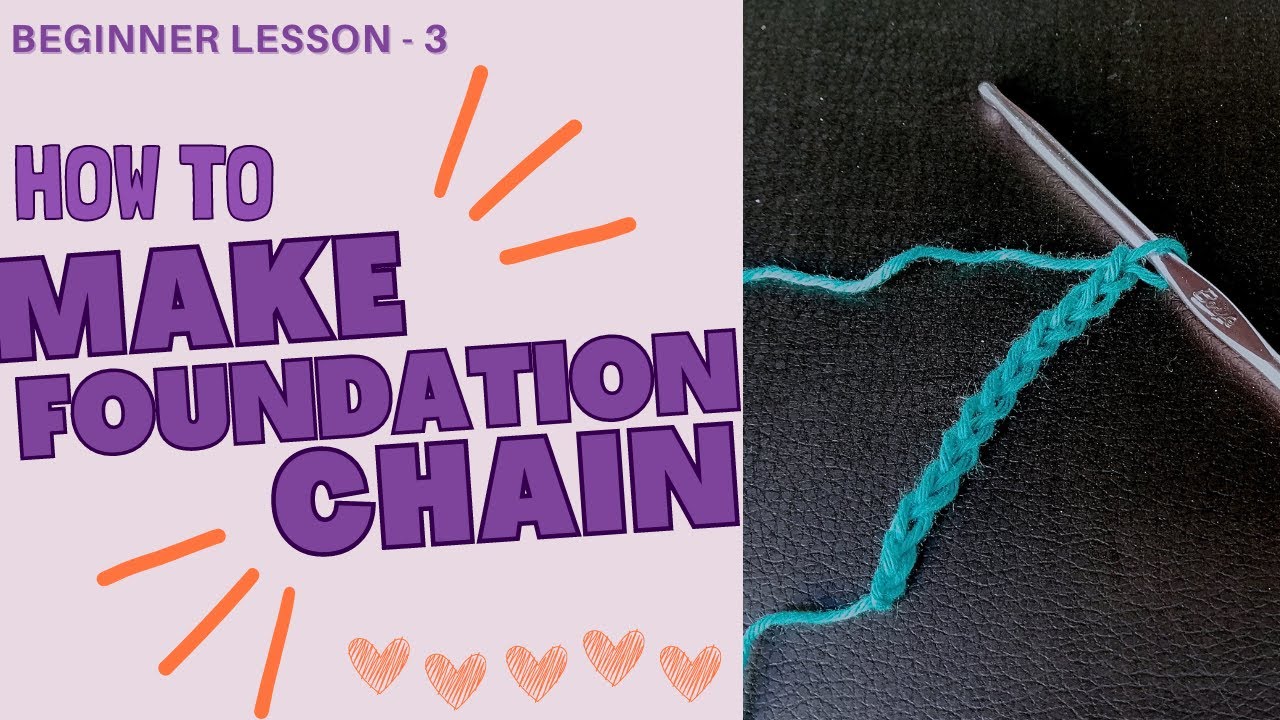 BEGINNER LESSON 3 | How to make Foundation Chain | Crochet\ Ganstilyo | Tagalog