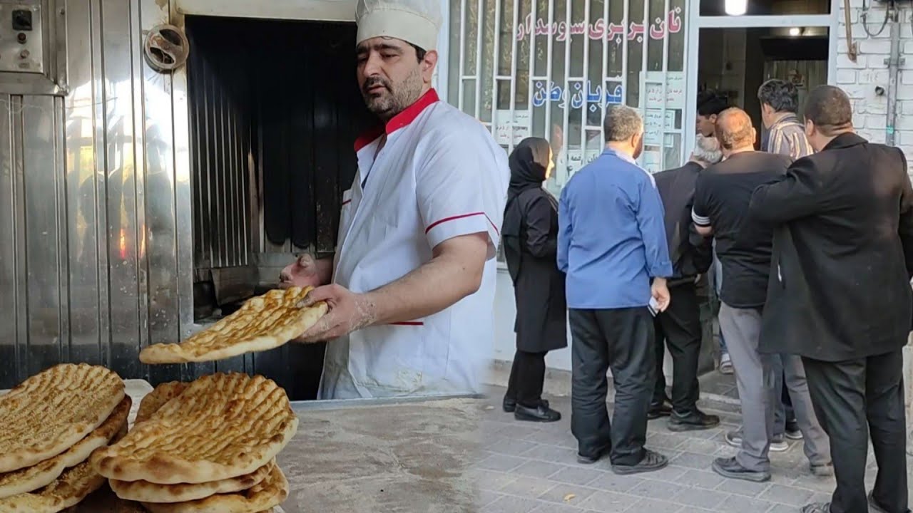 BAKING Barbari Bread in Tabriz Iran|Baking Iranian Bread|Baking Bread