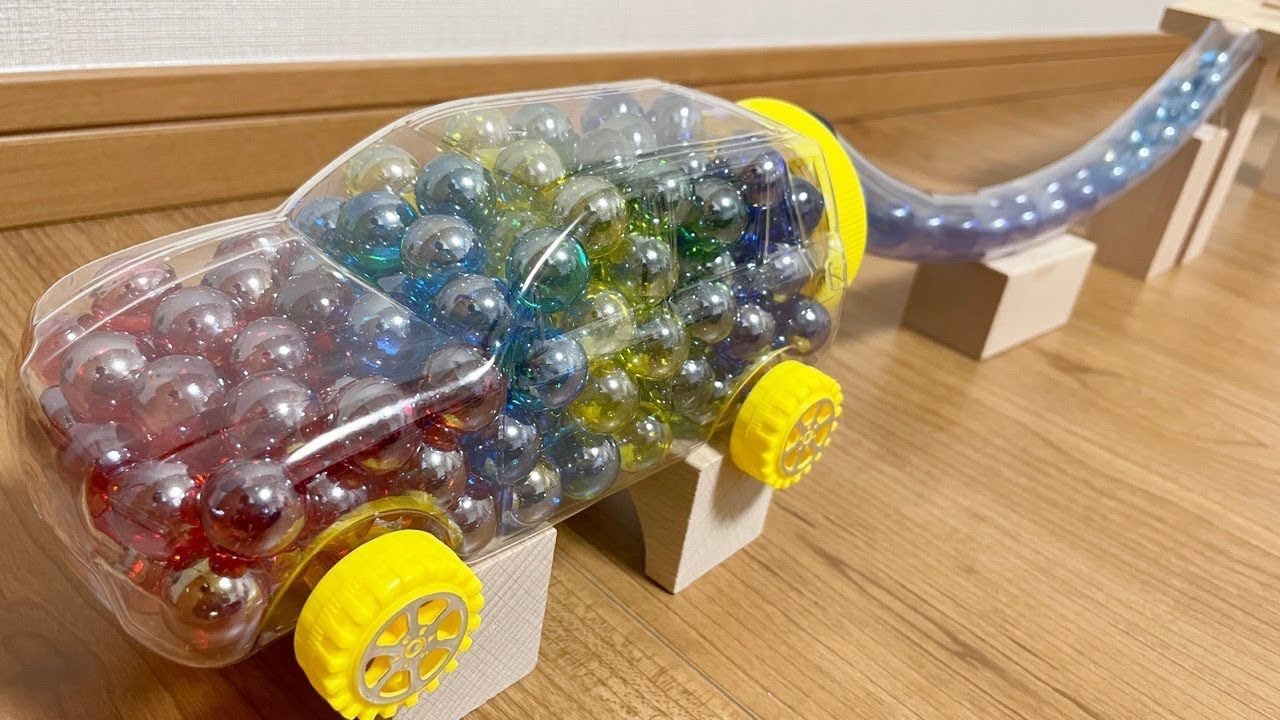 Marble Run Race ☆ HABA Slope & Retro Makita Truck, Excavator, Garbage Truck, Dump Truck, Ambulances