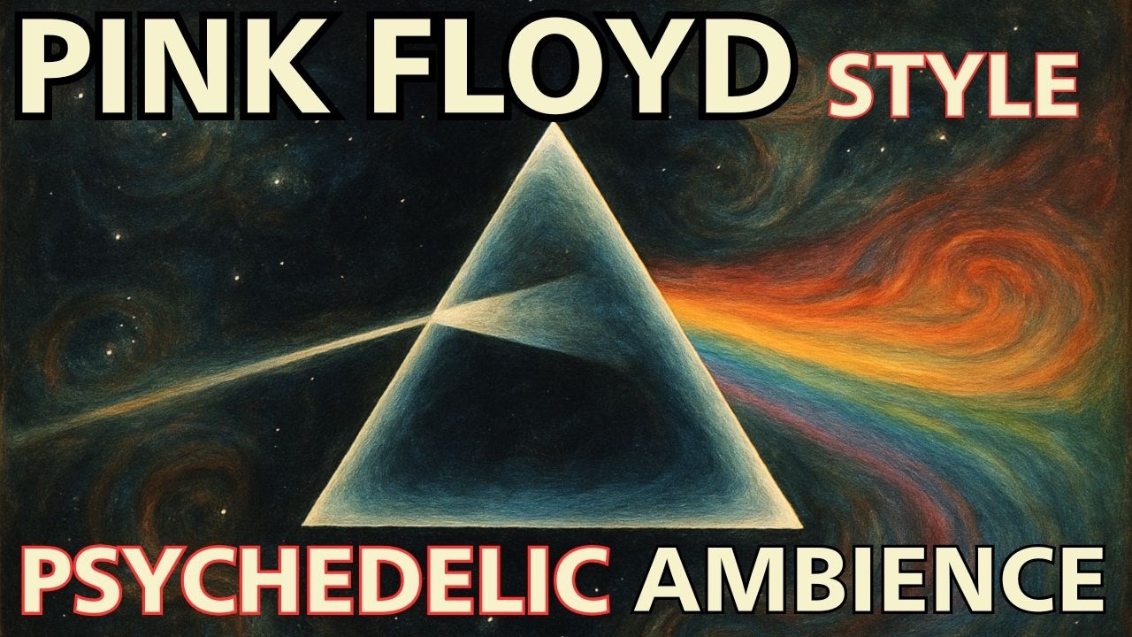 PINK FLOYD STYLE ROCK AMBIENCE 🎸 Psychedelic Guitar Music + Binaural Beats for Relaxation ★No Ads★