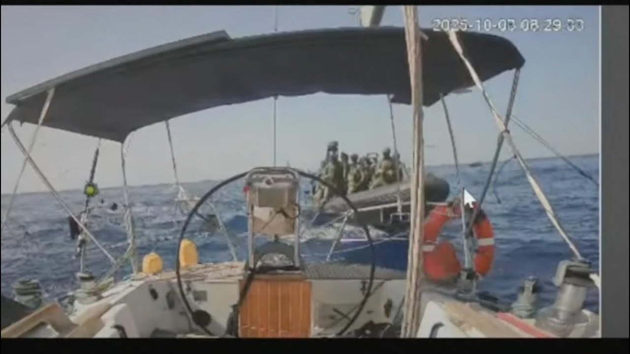 Watch in full: Marinette, last Sumud Flotilla boat, sails on toward Gaza