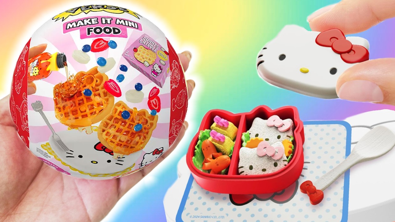 SugarStar MAKING *MINI* HELLO KITTY FOOD! Hello Kitty MiniVerse Coffee, Milkshake, Waffles