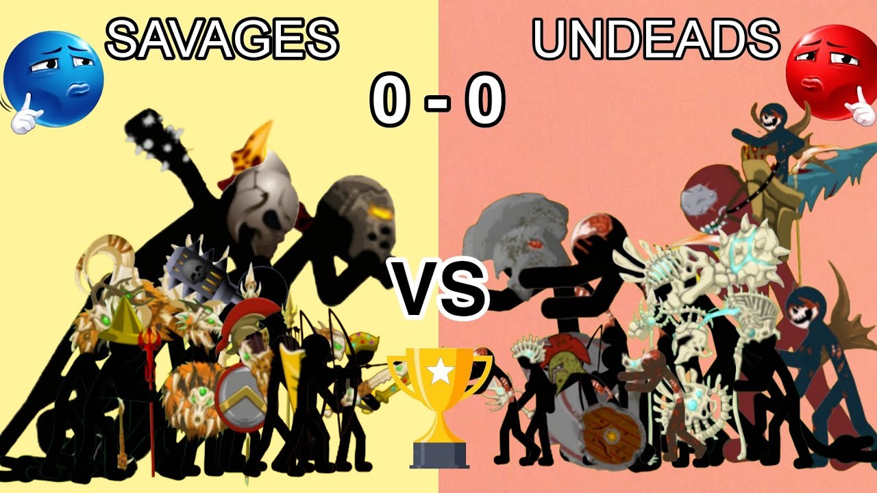 Savage stickman vs undead stickman - stickman costume tournament - stick war legacy 