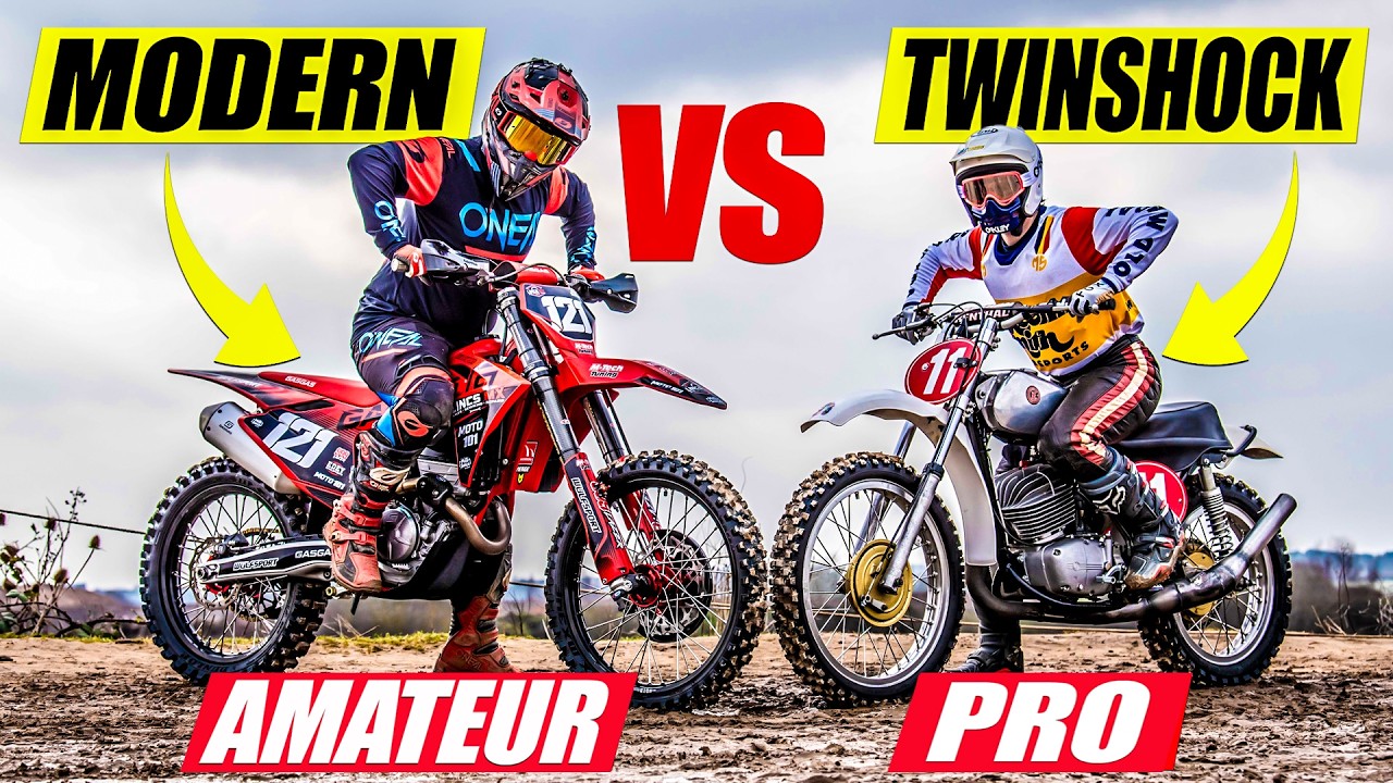 Pro on 50-Year-Old Twinshock vs Amateur on Modern Race Bike!