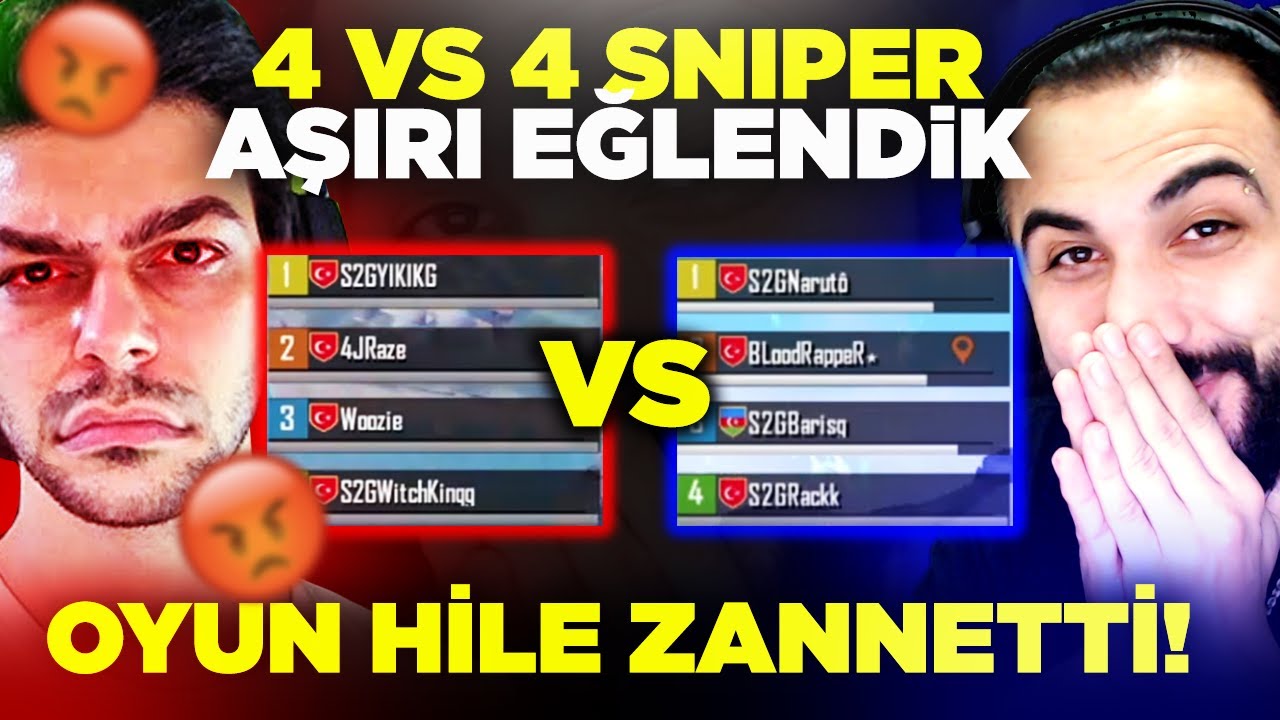 EKİPLE SNIPER 4 VS 4 YAPTIK! 😂 OYUN BENİ HİLE ZANNEDİP OYUNDAN ATTI!! | PUBG MOBILE