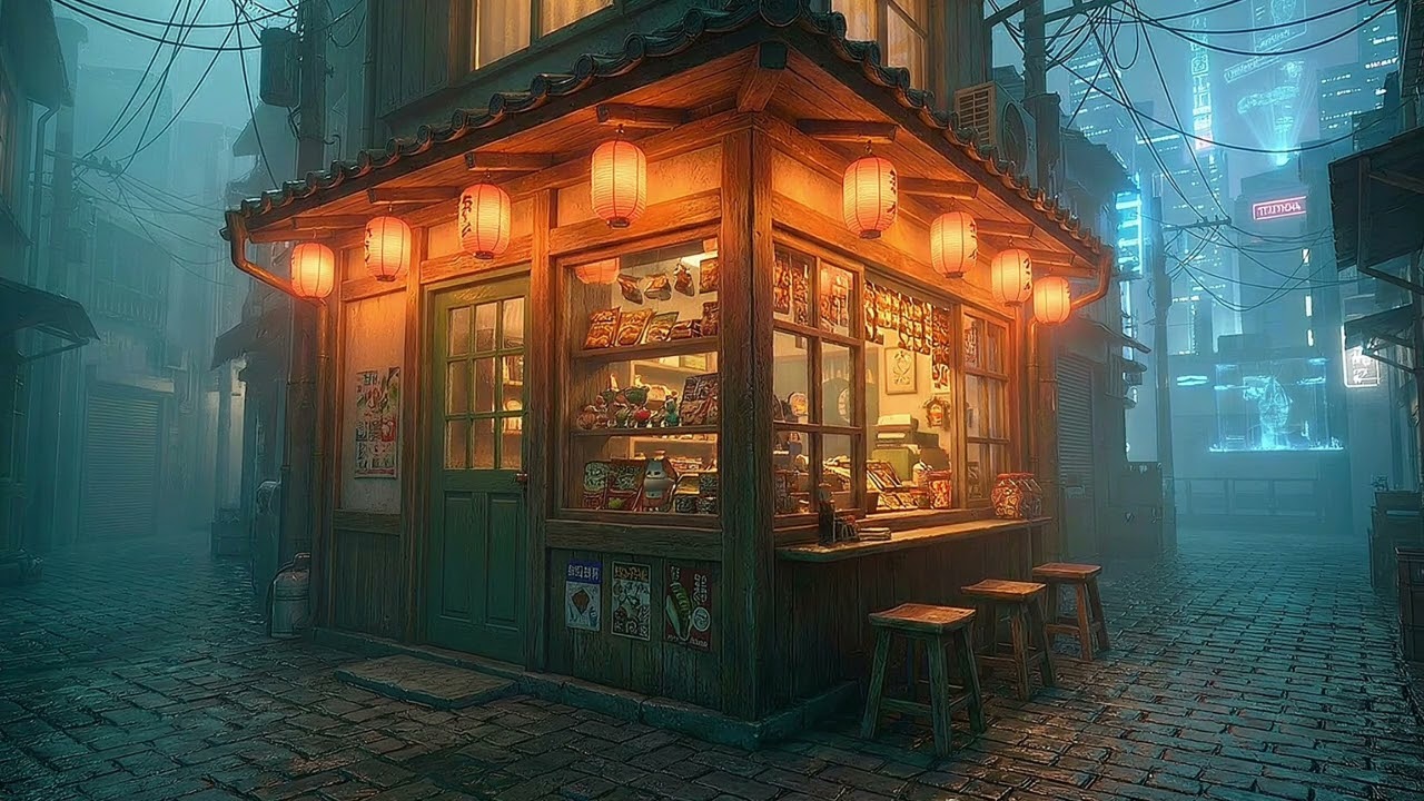 Midnight Corner Store in Tokyo 🌙 Rainy Lofi Night for Focus & Relax