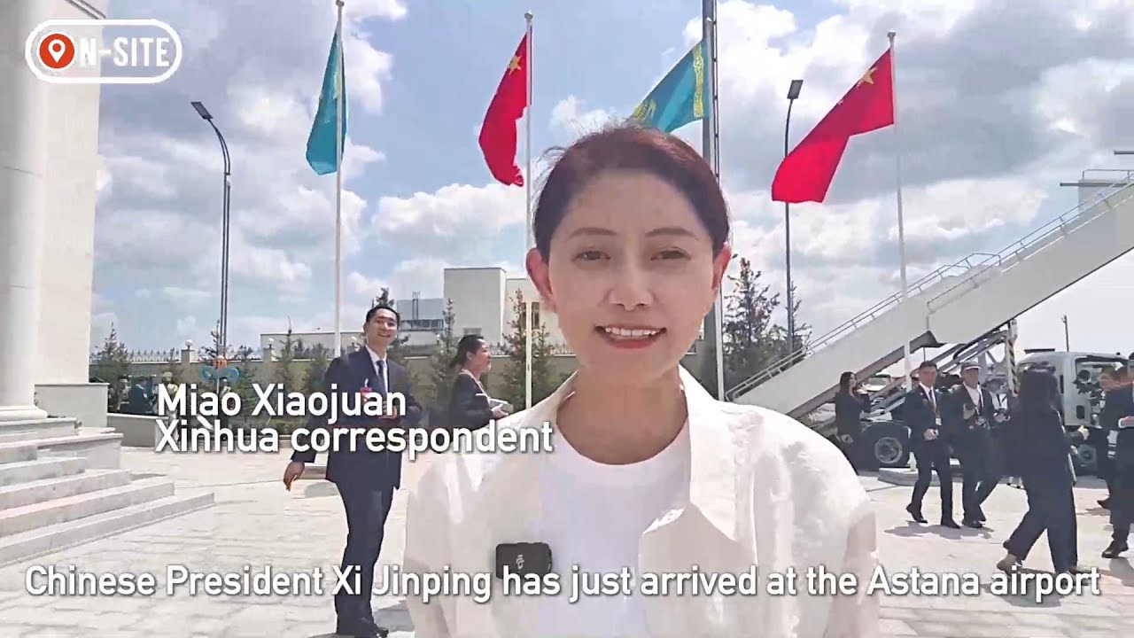On-site | Tokayev welcomes Xi at Astana airport