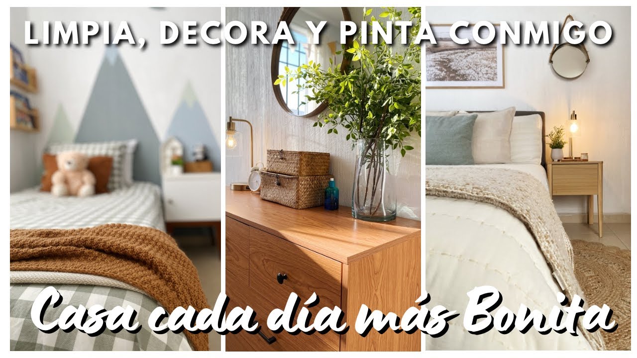 Limpio y arreglo los 3 cuartos de mi Casa 🧺🪿 Te enseño como pinte una Bolsa 🪻🌷🌻 Cocina fácil & Vlog