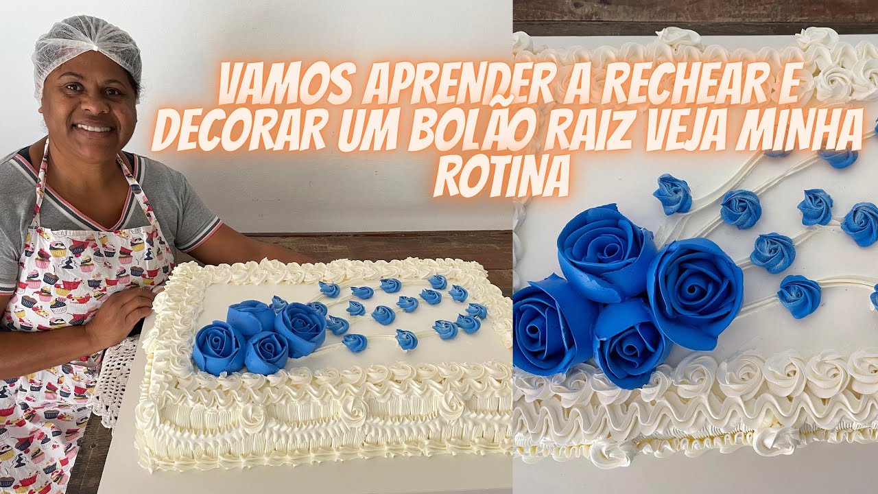 VAMOS APRENDER A RECHEAR  E DECORAR UM BOLO RAIZ. + dicas e rotina de confeitaria em casa 