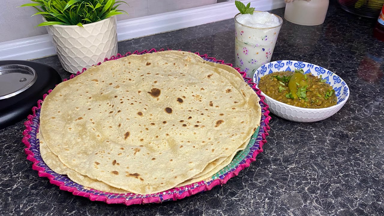 The easiest way to cook healthy Lunch For Hot Sunay Day | green mung lentils rumali roti mint lasi
