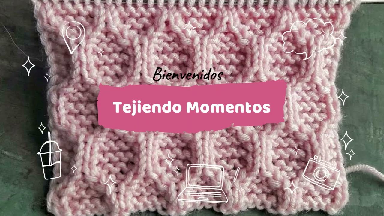 Punto hexágono en Santa Clara - ideal para pretina o abrigos para niños y niñas.