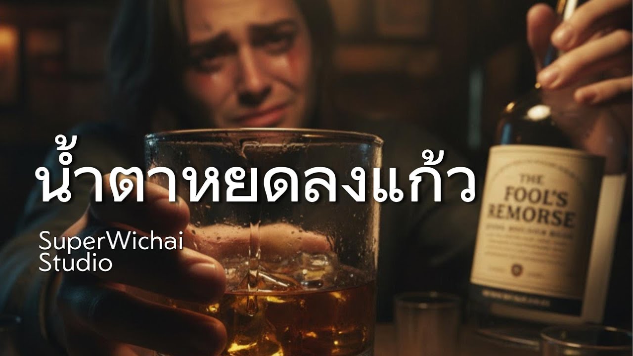 น้ำตาหยดลงแก้ว (Lyrics - เนื้อเพลง) By SuperWichai Studio