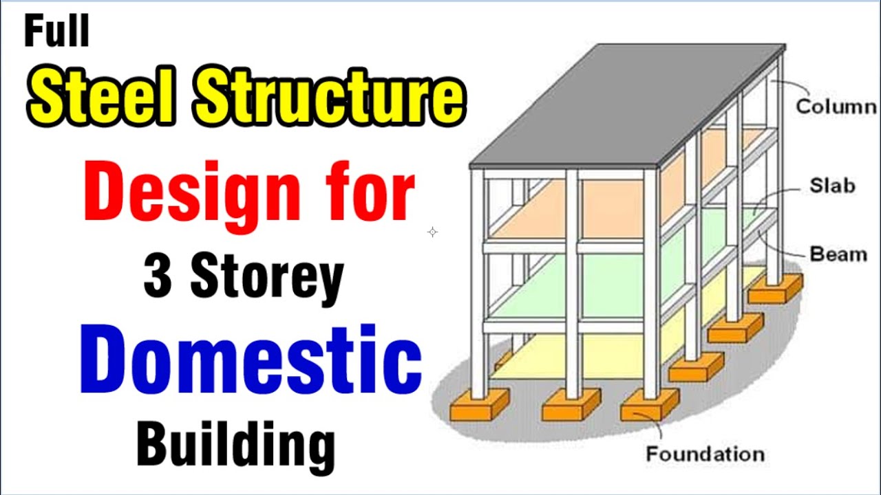 Full Steel Structure Design for 3 Storey Domestic Building