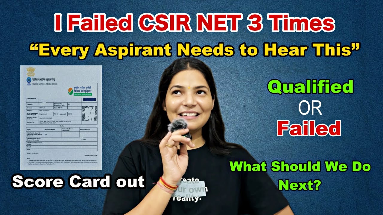 My CSIR NET Result Out😱  How to Stay Motivated After Failing an Exam multiple times 💪 #studentlife