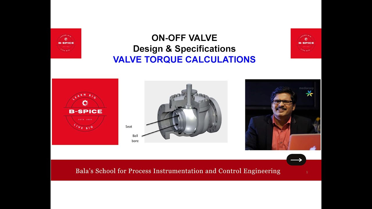 ON OFF VALVE - TORQUE CALCULATIONS